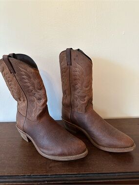 Abilene Men's Brown Leather Western Pull-On Boots